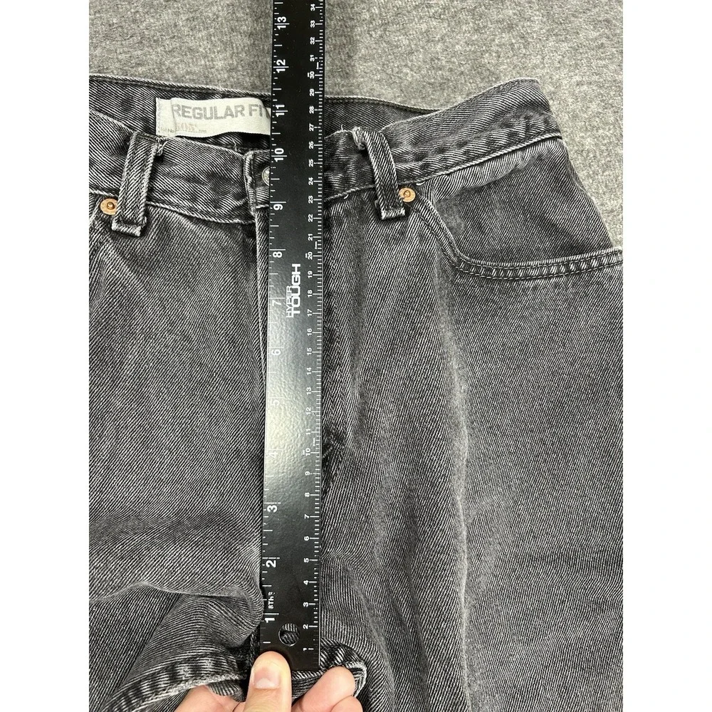 Levis 505 Regular Fit Jeans Mens 32x34 (fits 30x32) Black Denim Straight Leg Y2K